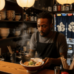 黒人のラーメン店主